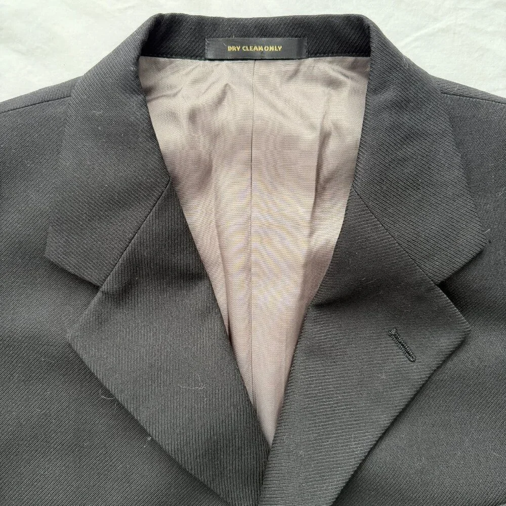 GIVENCHY Wool Jacket Black 40R Rare Vintage 80s